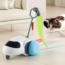 Cat Interactive Smart Cat Toy Car Fun Electric Teaser Stick  Dogs Playing Mouse