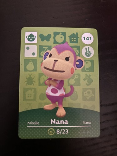 Nana #141 Carta Amiibo Animal Crossing &ndash; Mai Scansionata &ndash; Aperta Ma Perfetta
