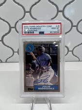 JULIO RODRIGUEZ 2022 Topps Industry Conference 1987 RC Auto PSA 10 PSA AUTO 10