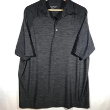 North End Sport Men's Large Heather Charcoal Gray Short Sleeve Polo Shirt