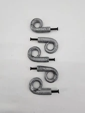 Distressed Rustic Grey & Black Curled Loop Drawer Pull Set Of 5