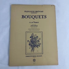 Jean Louis Prevost BOUQUETS 1945 FLORAL PRINTS Portfolio SET OF 6 12" x 9-1/4"