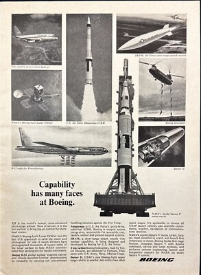 Boeing Systems Engineering Apollo Saturn V NASA Vtg Print Ad 1968