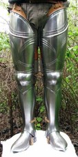 Medieval Steel Full Leg Armour Knight Halloween Larp Reenactment Armor Costume
