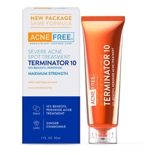 Terminator 10 Acne Spot Treatment with Benzoyl Peroxide 10% Maximum Strength 1Ct