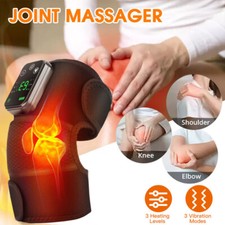 Electric Heated Vibration Knee Joint Brace Therapy Shoulder Massager Pain Relief