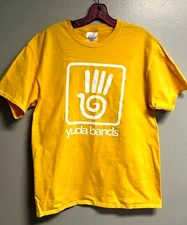 yuda bands by Port and Company Yellow 100% Cotton T-Shirt Size Adult Large