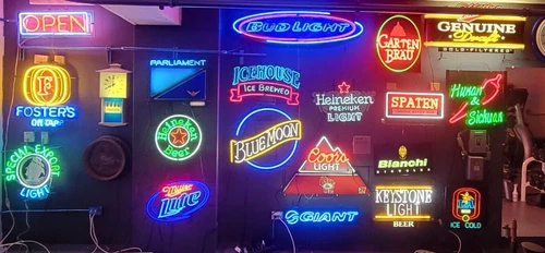 Vintage Icehouse Ice Brewed Beer Neon Sign 25"x20" Man Cave, Pub Lighting