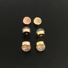 12 Pieces Earring Backs Silicone Flat Earring Backs for Studs Post Clear Silver