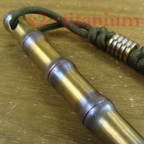 Titanium Blue/Brown EDC Pocket cool stick tool Lanyard bead anti-allergy XH450B - Picture 3 of 5
