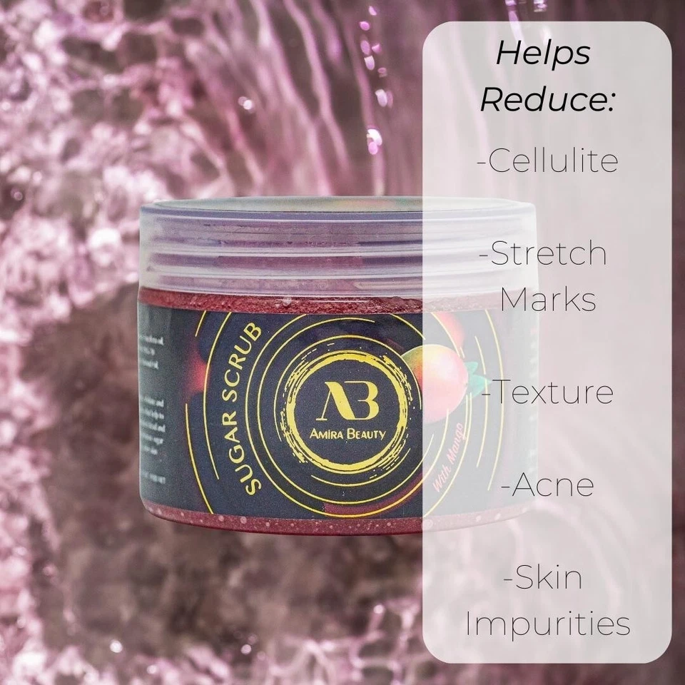 Amira Beauty Mango Exfoliating Sugar Body Scrub - Cellulite, Stretch Marks - Image 2 of 4
