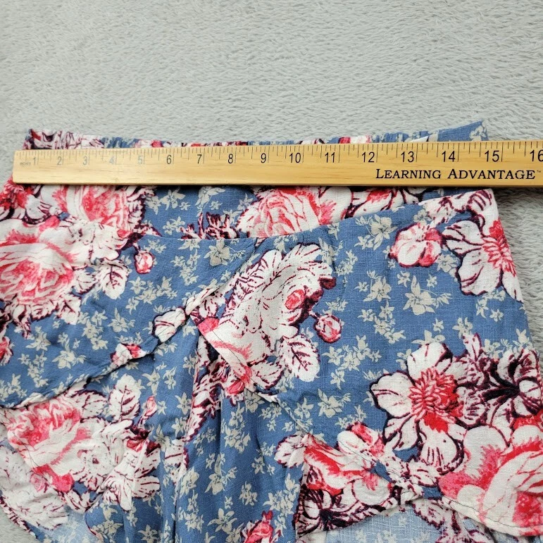 Pantalones Cortos Free People Para Mujer Pequeños Flutter Romance Floral Encaje Ribete Gasa Foto 3 de 4