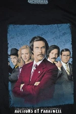 Ron Burgundy Anchorman 2 T-Shirt Black XL NWT 1X Legend Will Ferrell KVWN News 4