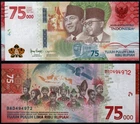 INDONESIA 75000 RUPIAH (P161) 2020 COMMEMORATIVE ISSUE UNC