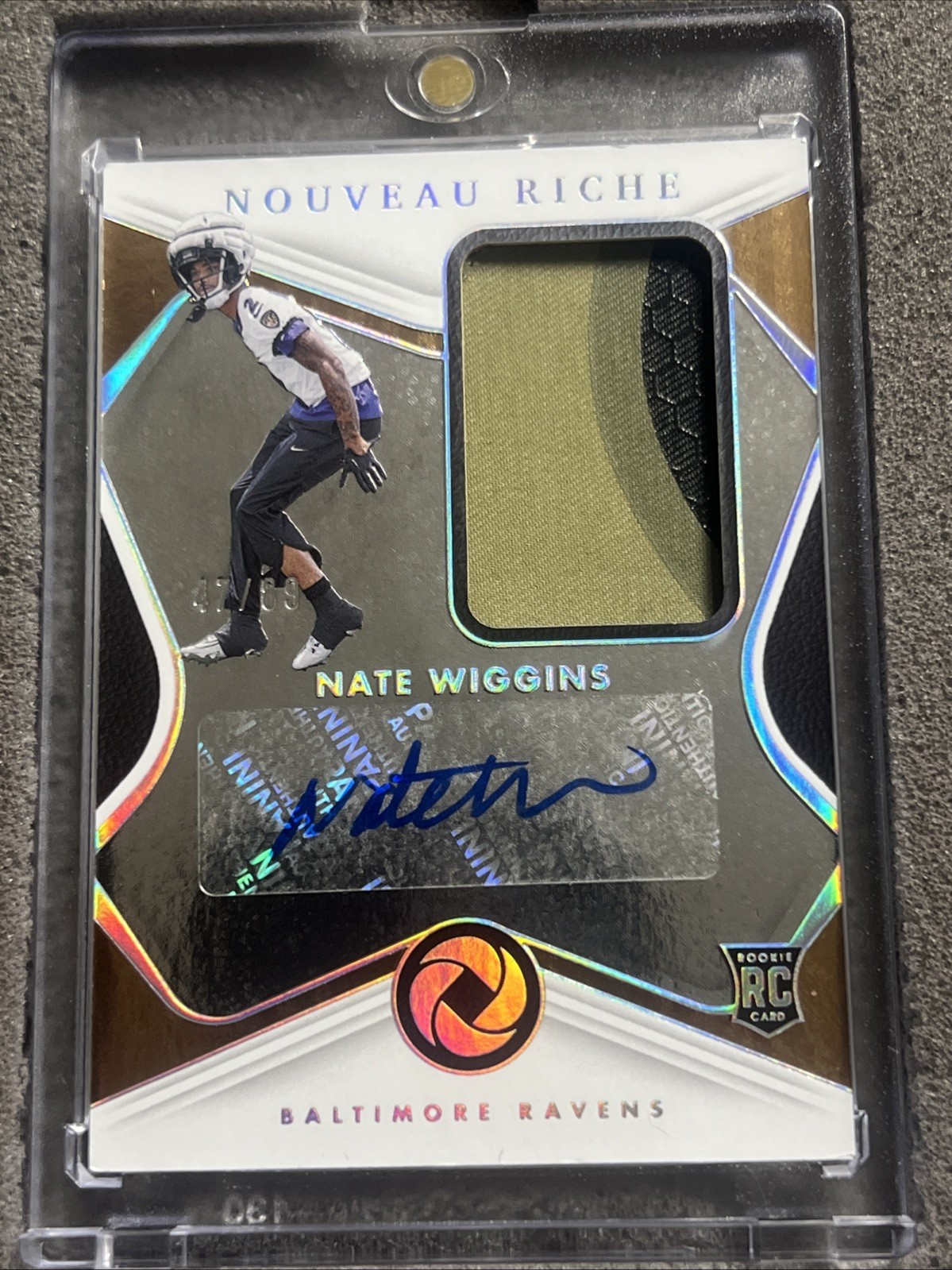 Nate Wiggins Panini Gold Standard Nouveau Riche Patch Autographs #NRPNWS Base