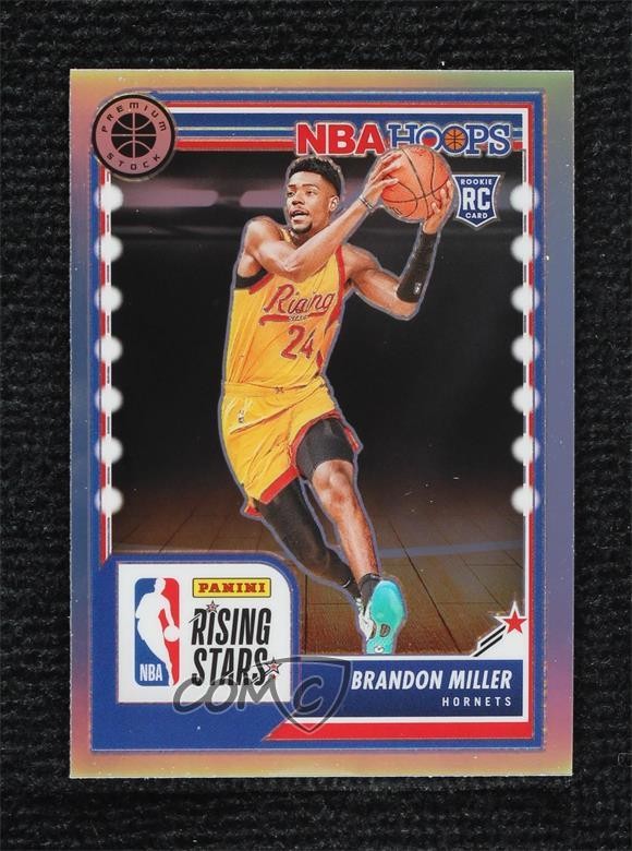 2023 NBA Hoops Premium Stock Rising Stars Silver Prizm Brandon Miller Rookie RC
