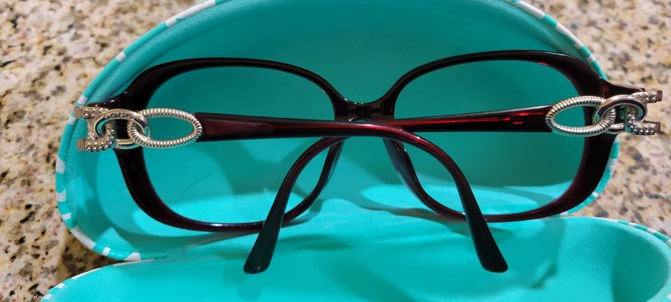 Marco de gafas Bebe BB083 para mujer Borgoña 605, impecable, bling, retro, glamour, usado en excelente estado Foto 2 de 4