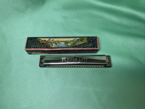 Vintage Horner Rheingold C Harmonica Germany with Box 7.5 inches