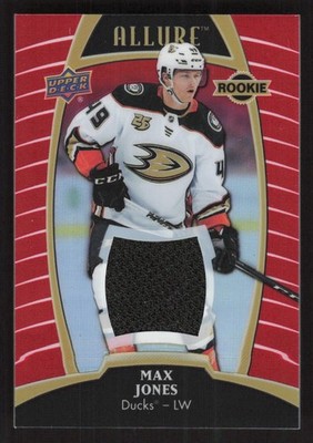 2019-20 Upper Deck Allure Max Jones Red Rainbow Jersey Relics #72 Card