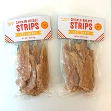 2X Pack Chicken Breast Strips Dog Treats 4 oz each bag