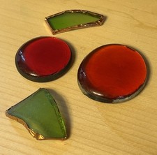 Red  Green Sea Glass Lot Beach Finds for Crafting, Jewelry, or Decor