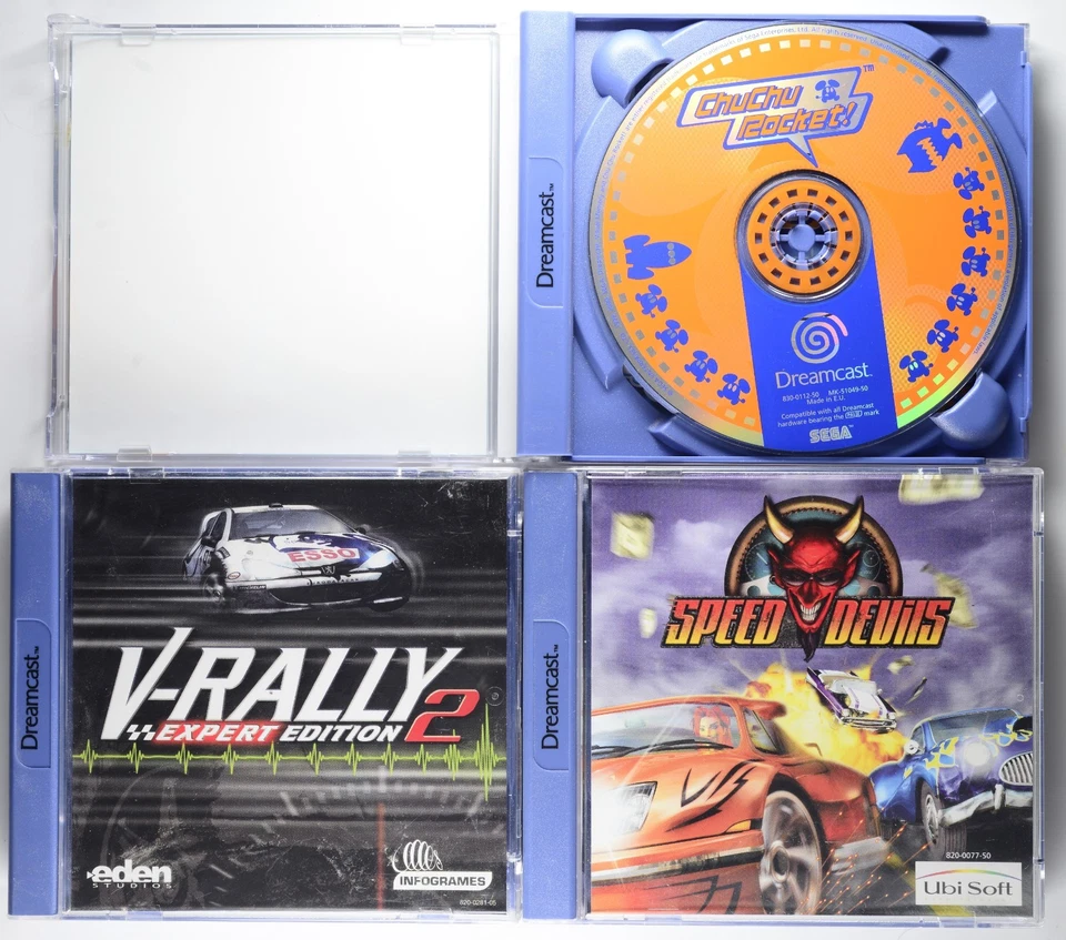 ChuChu Rocket! Dreamcast PAL CIB SEGA + V-Rally 2 Expert Edition + Speed Devils - Image 3 of 4