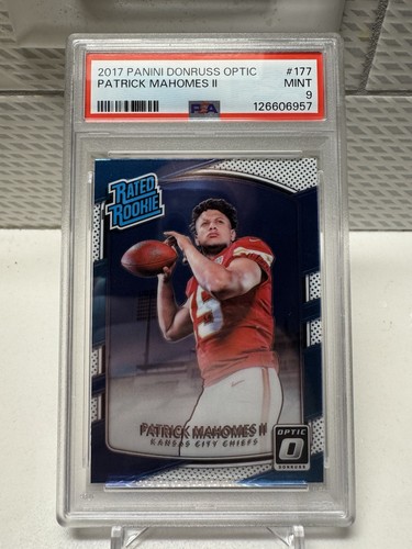 2017 Panini Donruss Optic Patrick Mahomes PSA 9 Kansas City Chiefs