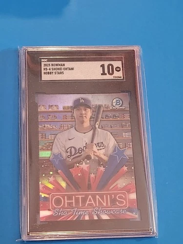 2025 BOWMAN SHOHEI OHTANI HOBBY STARS SHOWCASE REFRACTOR CARD GRADED SGC 10 GEM