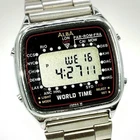 SEIKO ALBA World Time W308-4000 Quartz Digital Mens Watch Vintage Japan Y2K