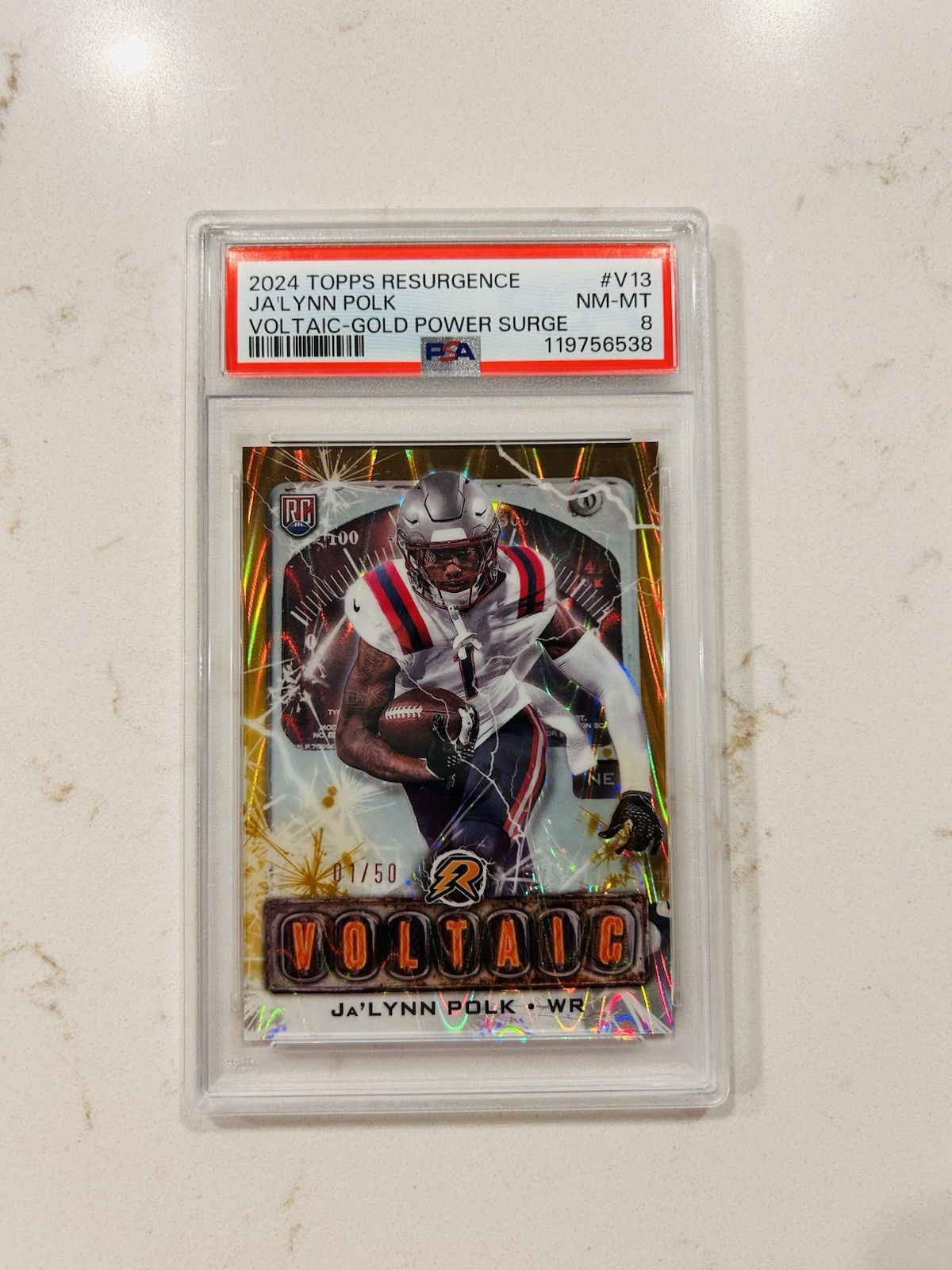 Ja'Lynn Polk Topps Resurgence Voltaic #V13 Power Surge Gold