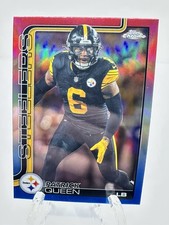 2025 Topps Chrome Football Patrick Queen Red White Blue Refractor Steelers #260