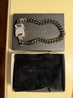 1017 ALYX 9SM Nylon Metal Chain Necklace Choker Green Streetwear Buckle Two Tone