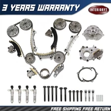TIMING CHAIN KIT & WATER OIL PUMP + 4VVT CAM PHASER For EQUINOX CTS SRX 3.0 3.6L