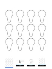 Mainstays Metal Shower Rings, Set of 12, In Chrome