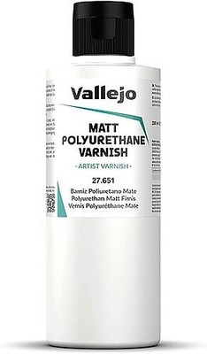 Vallejo Polyurethane Matt Varnish 200ml (1) - Hobby and Model Acrylic Paint