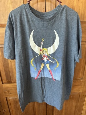 Sailor Moon T-Shirt XL Gray Power of the Moon Pose Official Toei Animation Anime