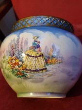 1930s art deco new hall pottery rose/pot pourri bowl