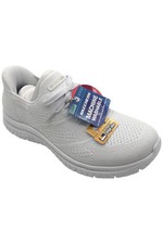 Skechers Women's Slip-ins Virtue Knit Fixed Lace Shoes Flawless White