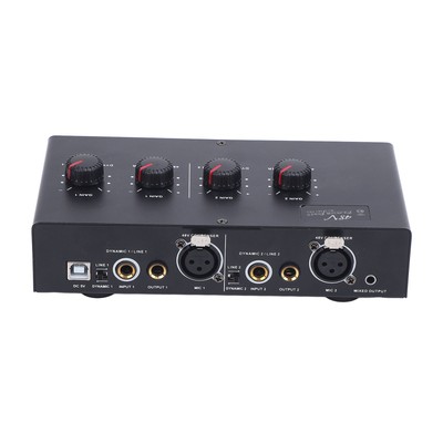 2-Kanal-Mikrofonverstärker USB 5V DC Powered 48V Phantom Power Amplifier Für DON
