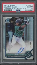 2022 Bowman Chrome Refractor Jonatan Clase 276/499 RC Rookie Gem Mint PSA 10