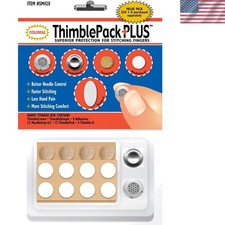 Beige Stainless Steel Thimble Pack Plus - Perfect for Precision Sewing