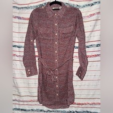 Anthropologie 11:1 Tylho - Blue and Red Dress with Pockets - Small - NWOT