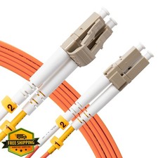 OM2 LC to LC Fiber Patch Cable 10ft Multimode Duplex Orange LSZH