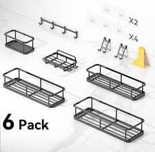 Shower Caddy 6 Pack Large Capacity Bathroom Shelves for Kitchen  Home Decor