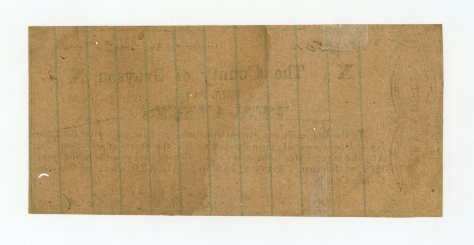 1862 10c The County of Grayson - Independence, VIRGINIA Note CIVIL WAR Era - Image 2 of 2