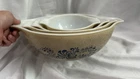 Vintage PYREX HOMESTEAD Cinderella Mixing Bowls - Set Of 4