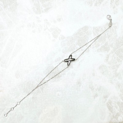 Chaumet Jeux de Liens Black MOP Diamond 18k White Gold Bracelet Bangle wPaper