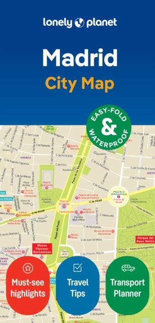 Lonely Planet Madrid City Map by Lonely Planet (Map 2023) - Image 3