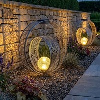 Solarlampe Solarleuchte AußEnleuchte Akku Crackle Glas Erdspieß IP44 Led 2Er Set