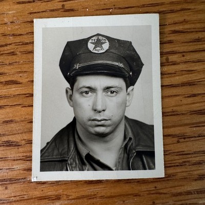 Vintage Texaco Gas Station Attendant ID Photo Black White Petroliana SMALL